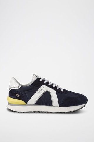 Leren Sneakers - Marineblauw - Blauw