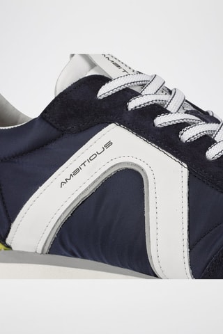 Leren Sneakers - Marineblauw - Blauw