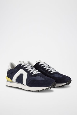 Leren Sneakers - Marineblauw - Blauw
