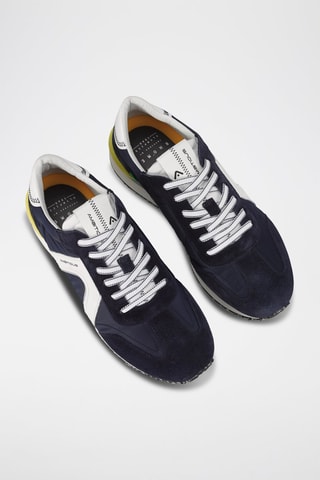 Leren Sneakers - Marineblauw - Blauw