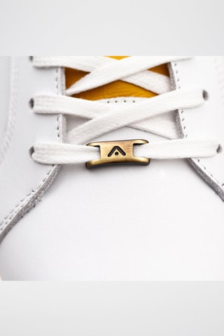 Leren Sneakers - Wit - Wit en geel