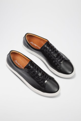 Leren Sneakers -Zwart - Zwart