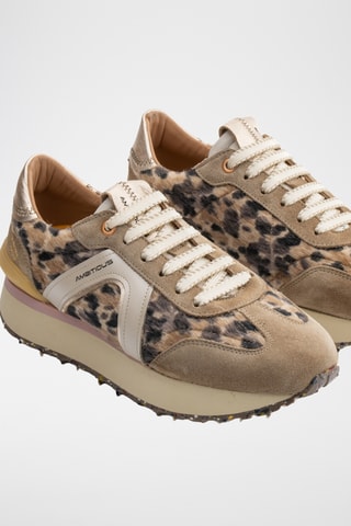 Leren Wedge Sneakers - Bruin