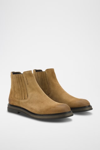 Leren Chelsea Boots - Taupe