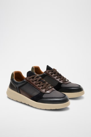 Baskets en cuir - Bleu
