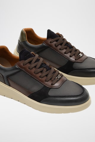 Baskets en cuir - Bleu