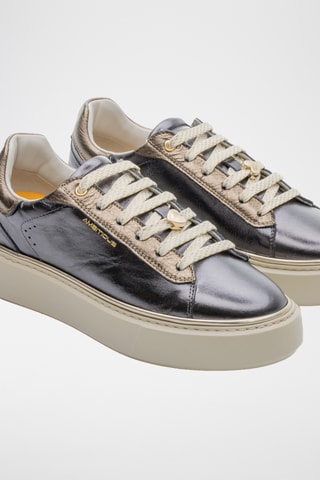 Baskets plateformes en cuir - Marron