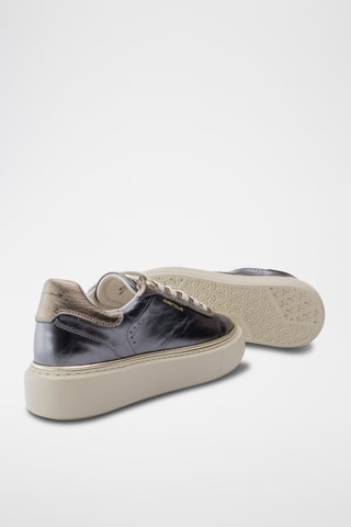 Baskets plateformes en cuir - Marron