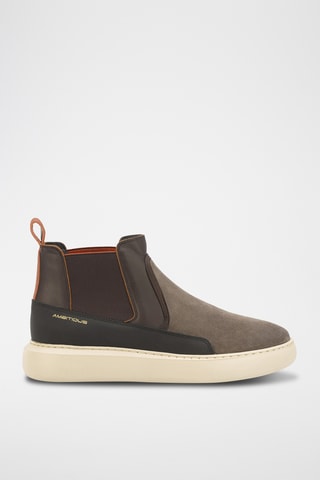 Bottines Chelsea en cuir - Taupe