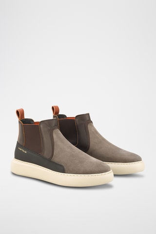 Bottines Chelsea en cuir - Taupe