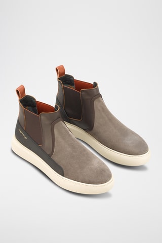 Bottines Chelsea en cuir - Taupe