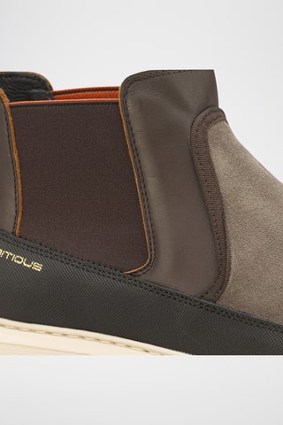 Bottines Chelsea en cuir - Taupe