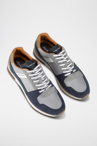 Baskets en cuir - Bleu