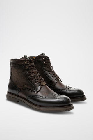 Bottines en cuir - Marron
