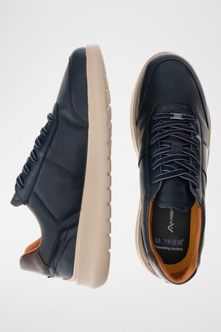 Baskets en cuir - Bleu