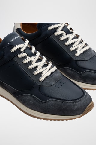 Leren Sneakers - Blauw