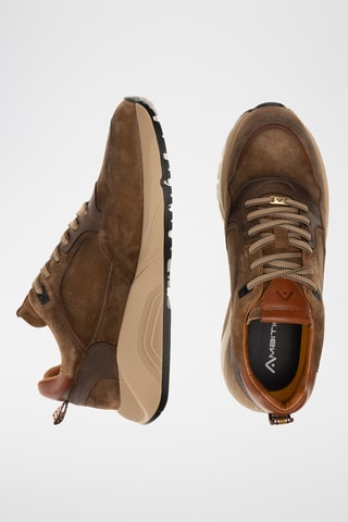 Leren Wedge Sneakers - Bruin
