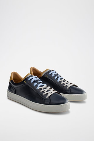Leren Sneakers - Marineblauw - Blauw