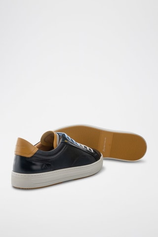 Leren Sneakers - Marineblauw - Blauw