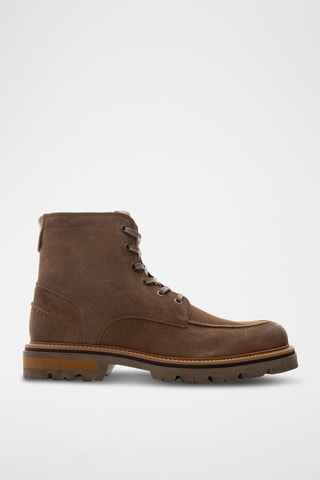 Nubuck Enkellaarzen - Taupe - Grijs