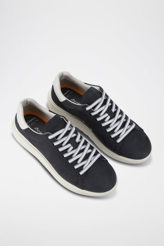 Leren Sneakers - Marineblauw - Blauw