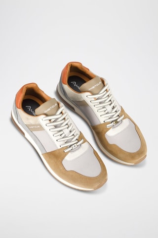 Leren Sneakers - Camel - Bruin