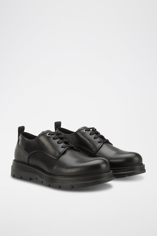 Leren Derby’s - Zwart - Zwart