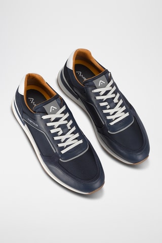 Baskets en cuir - Bleu