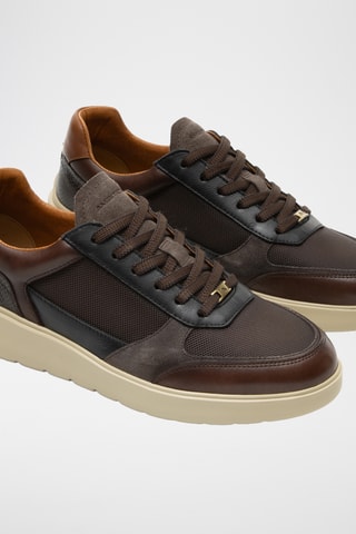 Baskets en cuir - Marron