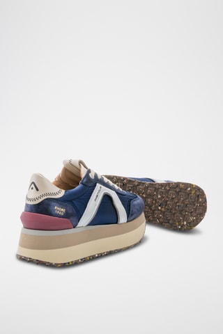 Leren Wedge Sneakers - Blauw
