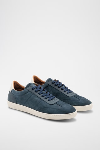 Baskets en cuir - Bleu marine