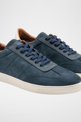 Baskets en cuir - Bleu marine