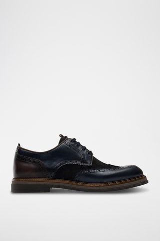 Derbys en cuir - Bleu