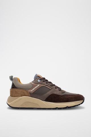 Leren Wedge Sneakers - Bruin