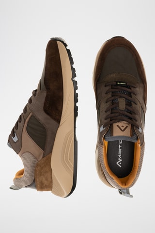 Leren Wedge Sneakers - Bruin