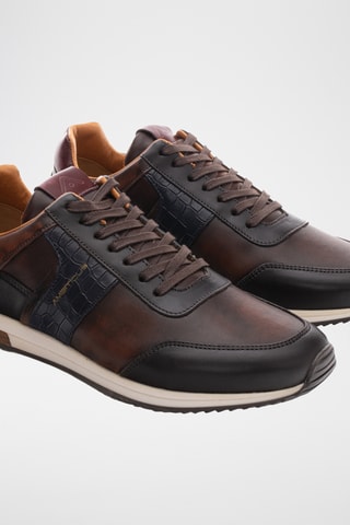 Baskets en cuir - Marron