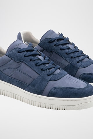 Baskets en cuir - Bleu marine