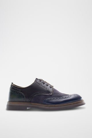 Derbys en cuir - Bleu