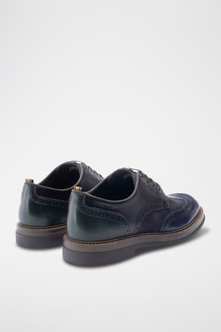 Derbys en cuir - Bleu