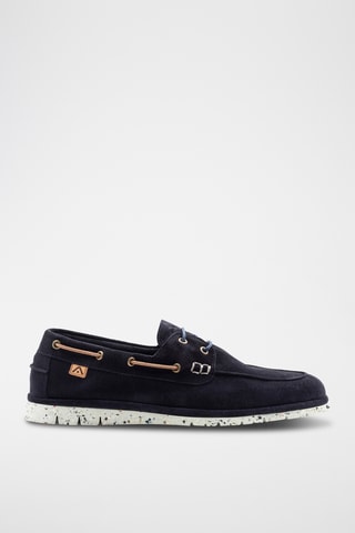 Chaussures bateau en cuir - Bleu