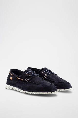 Chaussures bateau en cuir - Bleu