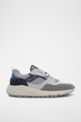 Baskets plateformes en cuir - Gris