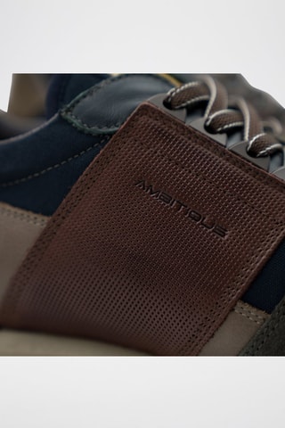 Leren Sneakers - Bruin - Zwart en bruin