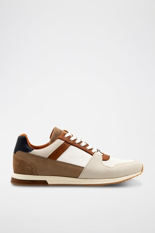 Leren Sneakers - Wit en bruin - Wit en bruin