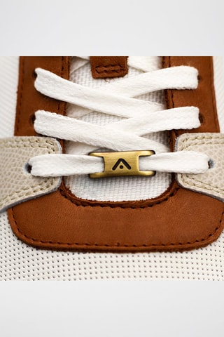 Leren Sneakers - Wit en bruin - Wit en bruin