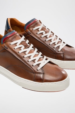 Leren Sneakers - Camel - Bruin