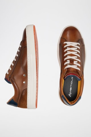 Leren Sneakers - Camel - Bruin