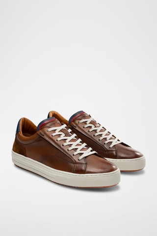 Leren Sneakers - Camel - Bruin