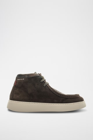 Bottines montantes en cuir - Marron
