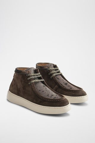 Bottines montantes en cuir - Marron